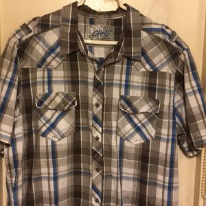 Chalc XXL Short sleeve western cut Shirt
